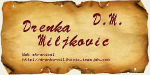 Drenka Miljković vizit kartica